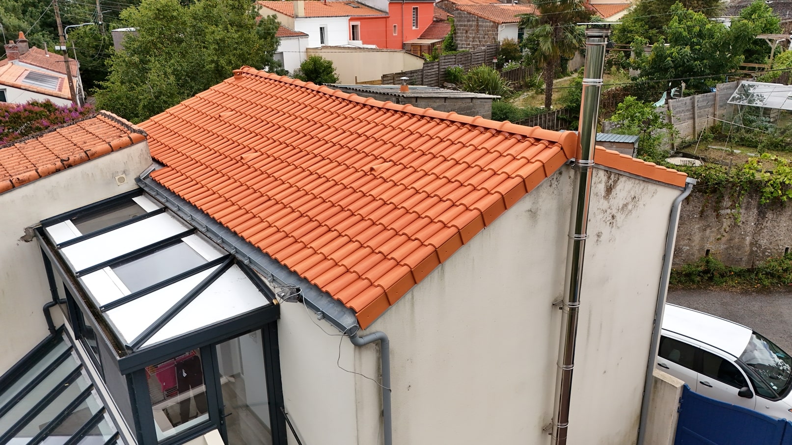 Couvreur Bouaye - NOVALT toiture vue aerienne